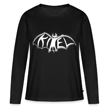 Kiel-Bat - T-shirt manches longues Premium bio Femme - noir - Devant - Julia (174cm)