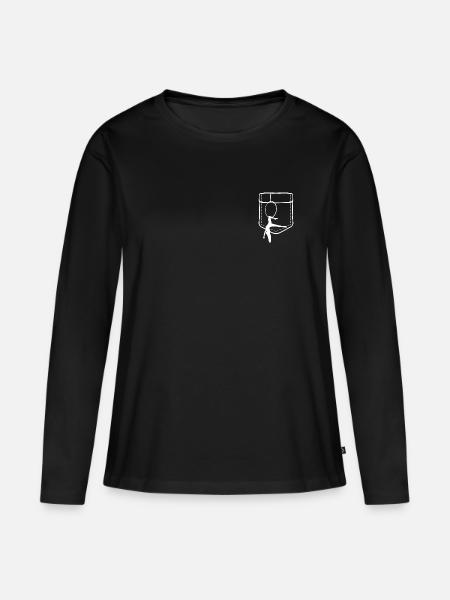 Elegante Luftartistin - Frauen Premium Bio Langarmshirt - Schwarz