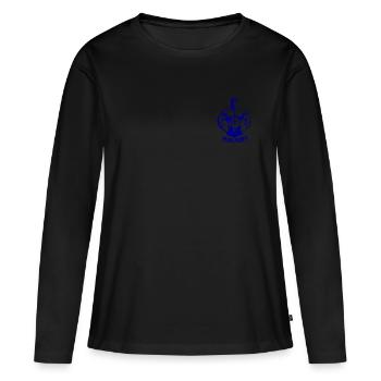 Pure Power Bodybuilding Graphic - Gym Silhouette - T-shirt manches longues Premium bio Femme - noir - Devant - Julia (174cm)
