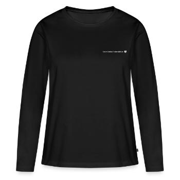 Marla_weiss - Frauen Premium Bio Langarmshirt - Schwarz - Vorne - Julia (174cm)