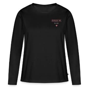 Future mariée - T-shirt manches longues Premium bio Femme - noir - Devant - Julia (174cm)