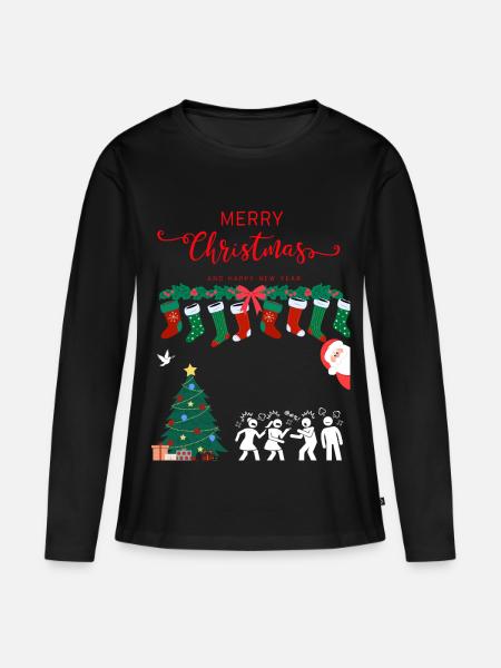 Merry Christmas - Women's Premium Organic Long Sleeve Shirt - black