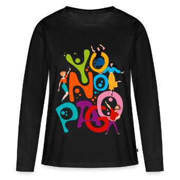 I don't pay - Women's Premium Organic Long Sleeve Shirt - black - Front - Julia (174cm)