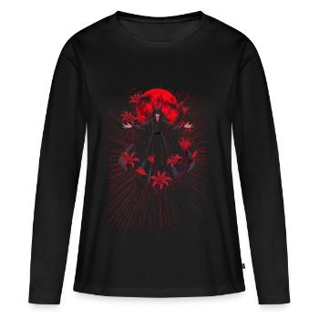 Cape de Mage de la Lune Rouge - T-shirt manches longues Premium bio Femme - noir - Devant - Julia (174cm)