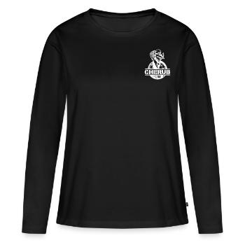 Cherub campus - Frauen Premium Bio Langarmshirt - Schwarz - Vorne - Julia (174cm)