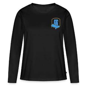 GGElite Monogramme - T-shirt manches longues Premium bio Femme - noir - Devant - Julia (174cm)