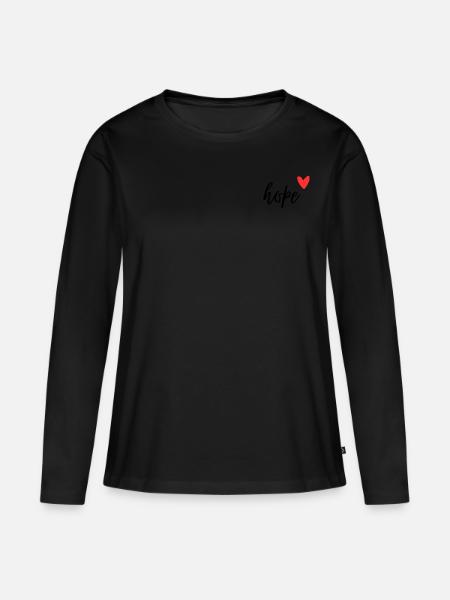 Liebe, Hoffnung - Frauen Premium Bio Langarmshirt -