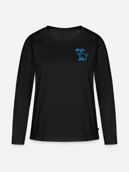 iYpsilon Hündchen - Frauen Premium Bio Langarmshirt - Schwarz