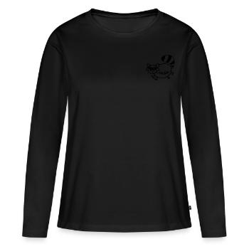Anti-Zoo Saubär - Frauen Premium Bio Langarmshirt - Schwarz - Vorne - Julia (174cm)