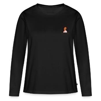 EMBRASSE MOI - T-shirt manches longues Premium bio Femme - noir - Devant - Julia (174cm)