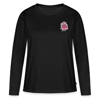 Ballerine Monstre Rose - T-shirt manches longues Premium bio Femme - noir - Devant - Julia (174cm)