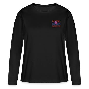 Inspecteur officiel des bonbons - T-shirt manches longues Premium bio Femme - noir - Devant - Julia (174cm)