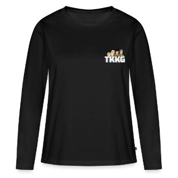 TKKG Logo Mit Der Bande - Frauen Premium Bio Langarmshirt - Schwarz - Vorne - Julia (174cm)
