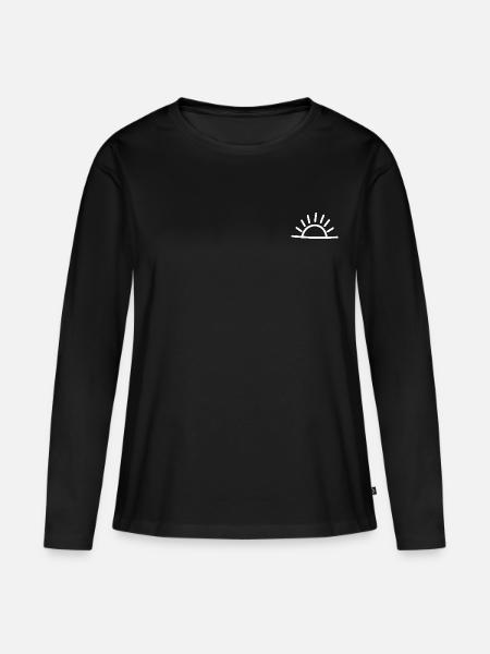 Sonne - Frauen Premium Bio Langarmshirt - Schwarz