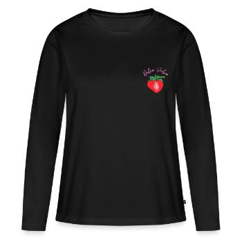 Feminismus geht alle an! Süße Scheide Dolce Vulvar - Frauen Premium Bio Langarmshirt - Schwarz - Vorne - Julia (174cm)