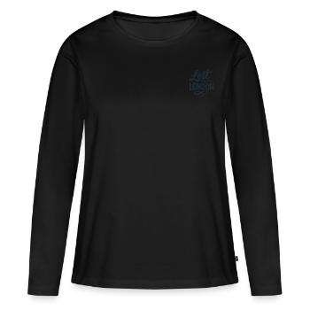 Lost in London - Women's Premium Organic Long Sleeve Shirt - black - Front - Julia (174cm)
