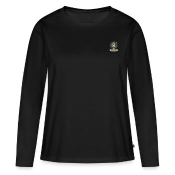 Succès - Le succès n’est pas une coïncidence - T-shirt manches longues Premium bio Femme - noir - Devant - Julia (174cm)