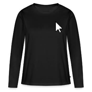 Mauszeiger - Frauen Premium Bio Langarmshirt - Schwarz - Vorne - Julia (174cm)