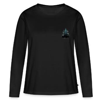 Sapin - T-shirt manches longues Premium bio Femme - noir - Devant - Julia (174cm)