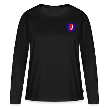 Marque Europe - T-shirt manches longues Premium bio Femme - noir - Devant - Julia (174cm)