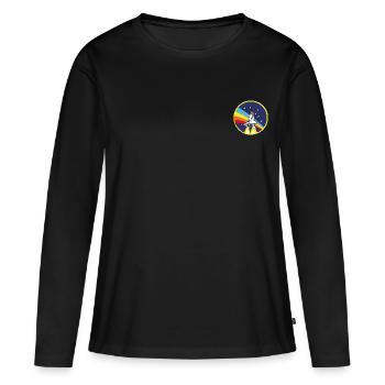 NASA STS 27 Badge - T-shirt manches longues Premium bio Femme - noir - Devant - Julia (174cm)