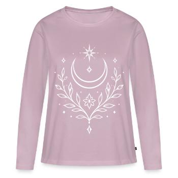 Mittsommer Mond – Mystisches Symbol für Litha - Frauen Premium Bio Langarmshirt - Altrosa - Vorne - Julia (174cm)