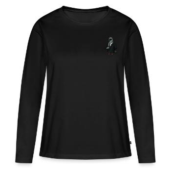 Spy Dove - Women's Premium Organic Long Sleeve Shirt - black - Front - Julia (174cm)