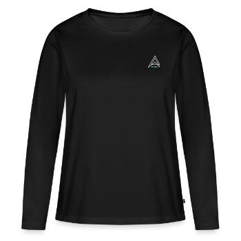 Feel the Mountain - Women's Premium Organic Long Sleeve Shirt - black - Front - Julia (174cm)