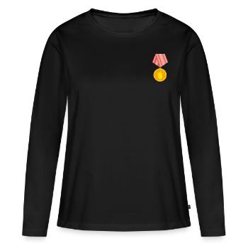 Habanero Medal - Women's Premium Organic Long Sleeve Shirt - black - Front - Julia (174cm)