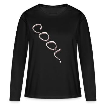 cool - Frauen Premium Bio Langarmshirt - Schwarz - Vorne - Julia (174cm)