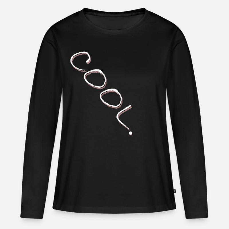 cool - Frauen Premium Bio Langarmshirt - Schwarz