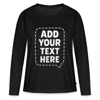 Customizable Shirt for Creators and Designers - Women's Premium Organic Long Sleeve Shirt - black - Front - Julia (174cm)