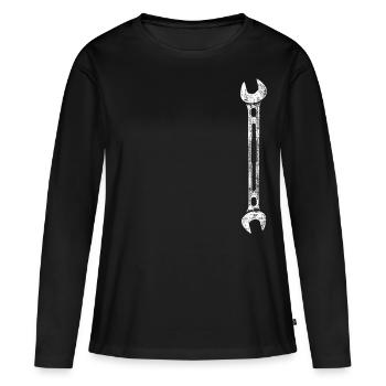 Wrench / white - Women's Premium Organic Long Sleeve Shirt - black - Front - Julia (174cm)