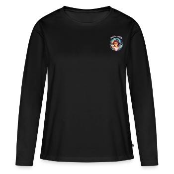 Je suis un Ange - T-shirt manches longues Premium bio Femme - noir - Devant - Julia (174cm)