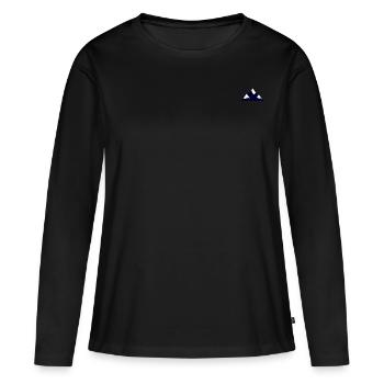 Berge - Frauen Premium Bio Langarmshirt - Schwarz - Vorne - Julia (174cm)