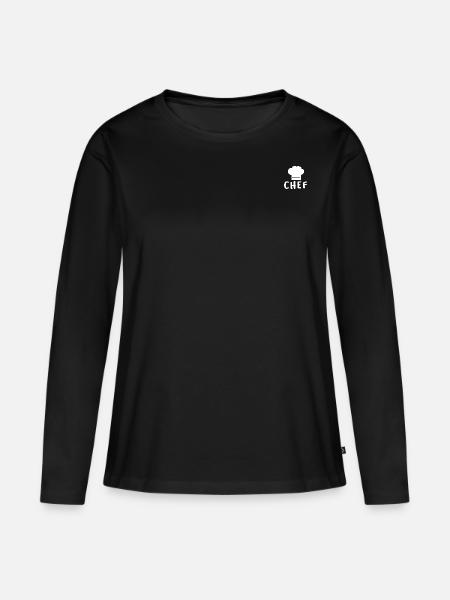 Der Chefkoch/köchin - Frauen Premium Bio Langarmshirt - Schwarz