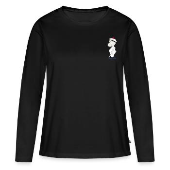 Happy Louis - MATELOT - T-shirt manches longues Premium bio Femme - noir - Devant - Julia (174cm)