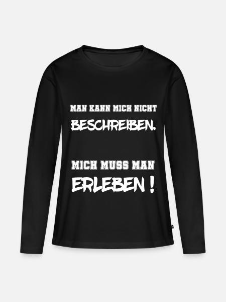 You can not describe me. - Women's Premium Organic Long Sleeve Shirt - black