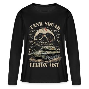 Escouade de chars Légion Est - T-shirt manches longues Premium bio Femme - noir - Devant - Julia (174cm)