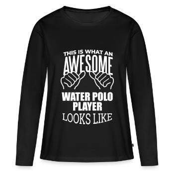 Water Polo Water Polo Water Polo - Women's Premium Organic Long Sleeve Shirt - black - Front - Julia (174cm)