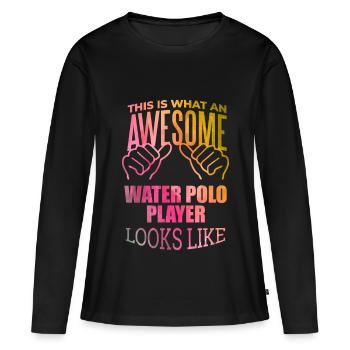 Water Polo Water Polo Water Polo - Women's Premium Organic Long Sleeve Shirt - black - Front - Julia (174cm)