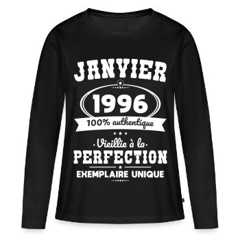 30th Anniversary - January 1996 Perfection - Women's Premium Organic Long Sleeve Shirt - black - Front - Julia (174cm)