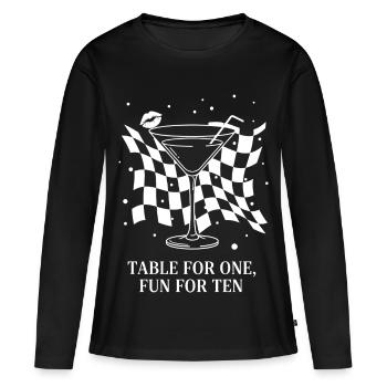 Table For One Martini Party - T-shirt manches longues Premium bio Femme - noir - Devant - Julia (174cm)