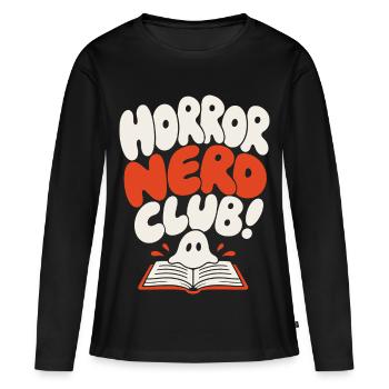 Horror Nerd Club Ghost - Women's Premium Organic Long Sleeve Shirt - black - Front - Julia (174cm)