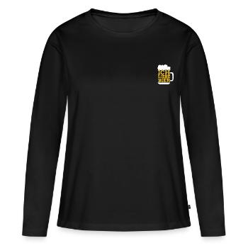 Ich liebe Bier - Frauen Premium Bio Langarmshirt - Schwarz - Vorne - Julia (174cm)