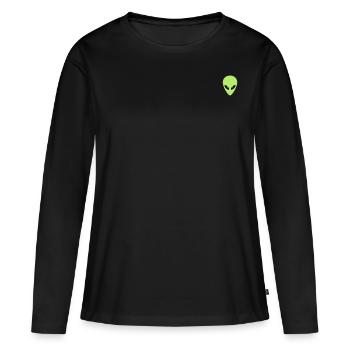 EXTRATERRESTRE - T-shirt manches longues Premium bio Femme - noir - Devant - Julia (174cm)