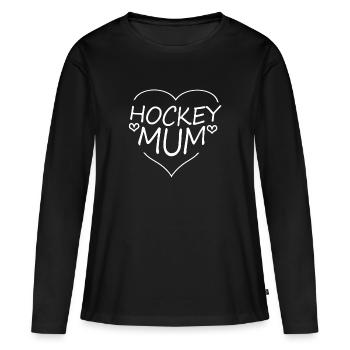 Hockey Mum - Women's Premium Organic Long Sleeve Shirt - black - Front - Julia (174cm)