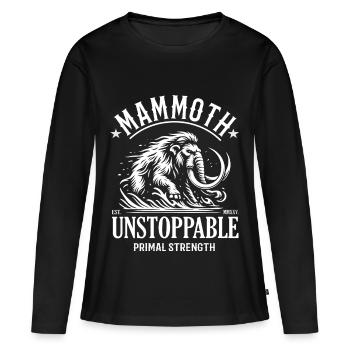 Mammoth Design – Primal Strength - Women's Premium Organic Long Sleeve Shirt - black - Front - Julia (174cm)