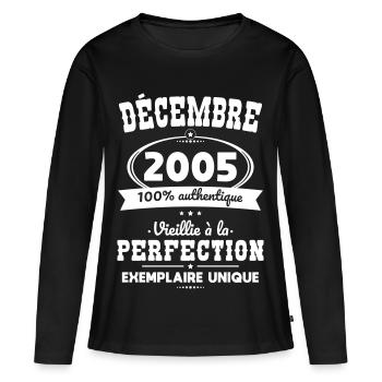20th Anniversary - December 2005 Perfection - Women's Premium Organic Long Sleeve Shirt - black - Front - Julia (174cm)