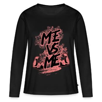 Me VS Me - Women's Premium Organic Long Sleeve Shirt - black - Front - Julia (174cm)